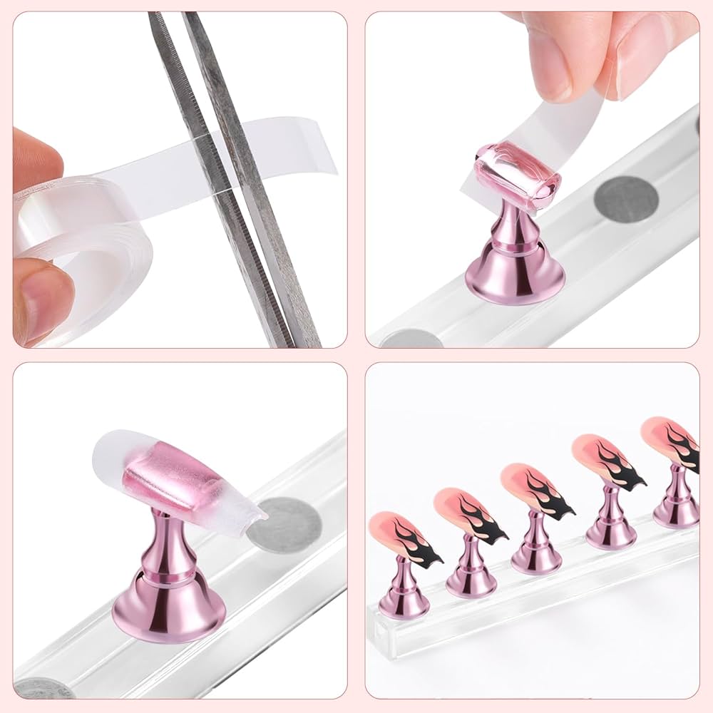 ShesColor Nail Stand Acrylic Nail Art Display Stand Practice Nail Holder