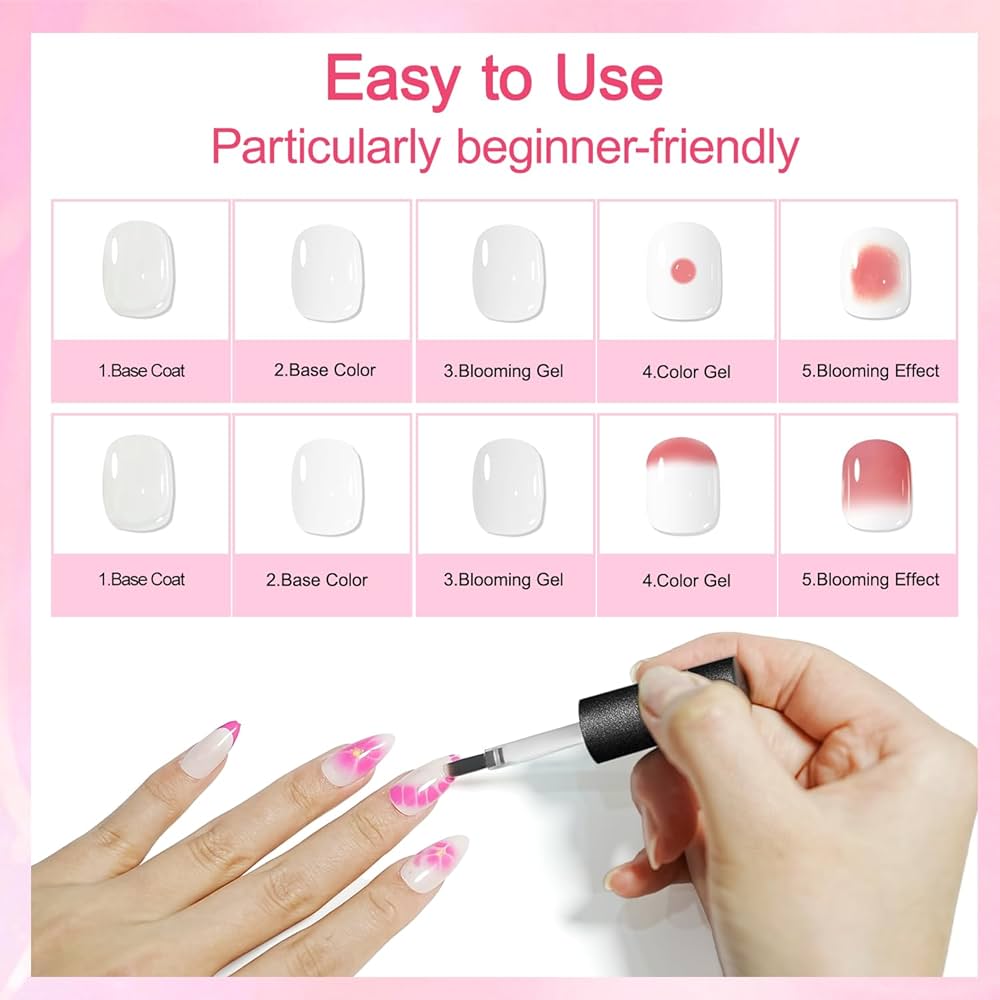 ShesColor Blooming Gel 12ml Clear Uv Led Blossom Fall Halloween Nails Gel Polish