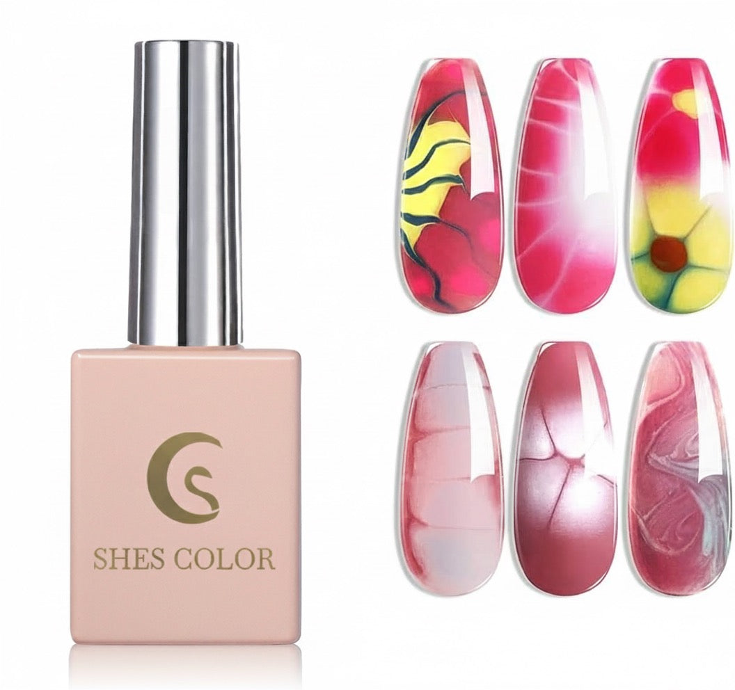 ShesColor Blooming Gel 12ml Clear Uv Led Blossom Fall Halloween Nails Gel Polish