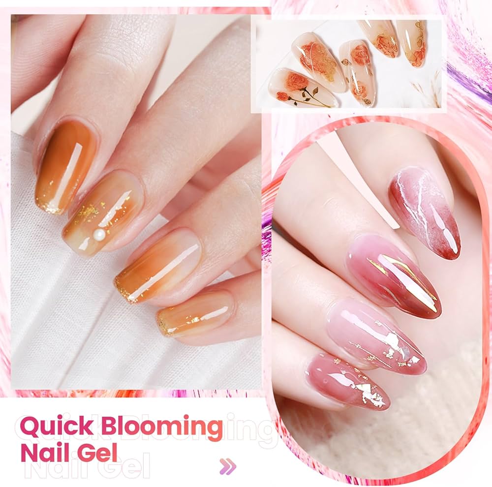 ShesColor Blooming Gel 12ml Clear Uv Led Blossom Fall Halloween Nails Gel Polish