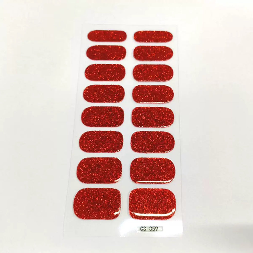 ShesColor Uv Gel Hot Selling Long Lasting Full Gel Nail Sticker Semi Cured Gel Nail Wraps Press On Nails