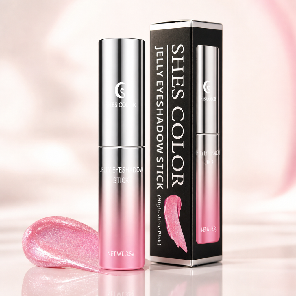 SHES COLOR Jelly Eyeshadow Stick – High-Shine Shimmer Cream Eyeshadow, 3.5g