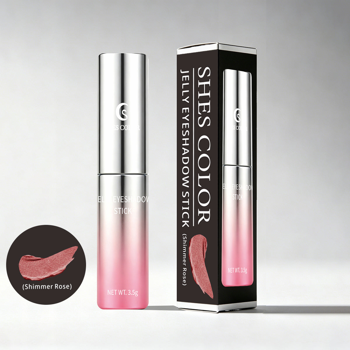 SHES COLOR Jelly Eyeshadow Stick – High-Shine Shimmer Cream Eyeshadow, 3.5g