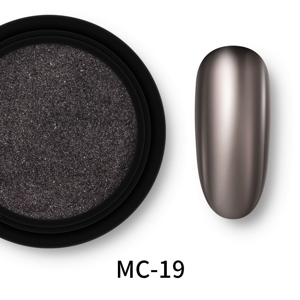 ShesColor Nail Powder Magic Kit Mirror Effect Silver Metallic Holographic Dip Nail Powder for Resin Craft & Nail Art Fimo
