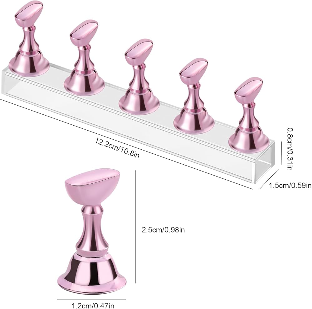 ShesColor Nail Stand Acrylic Nail Art Display Stand Practice Nail Holder