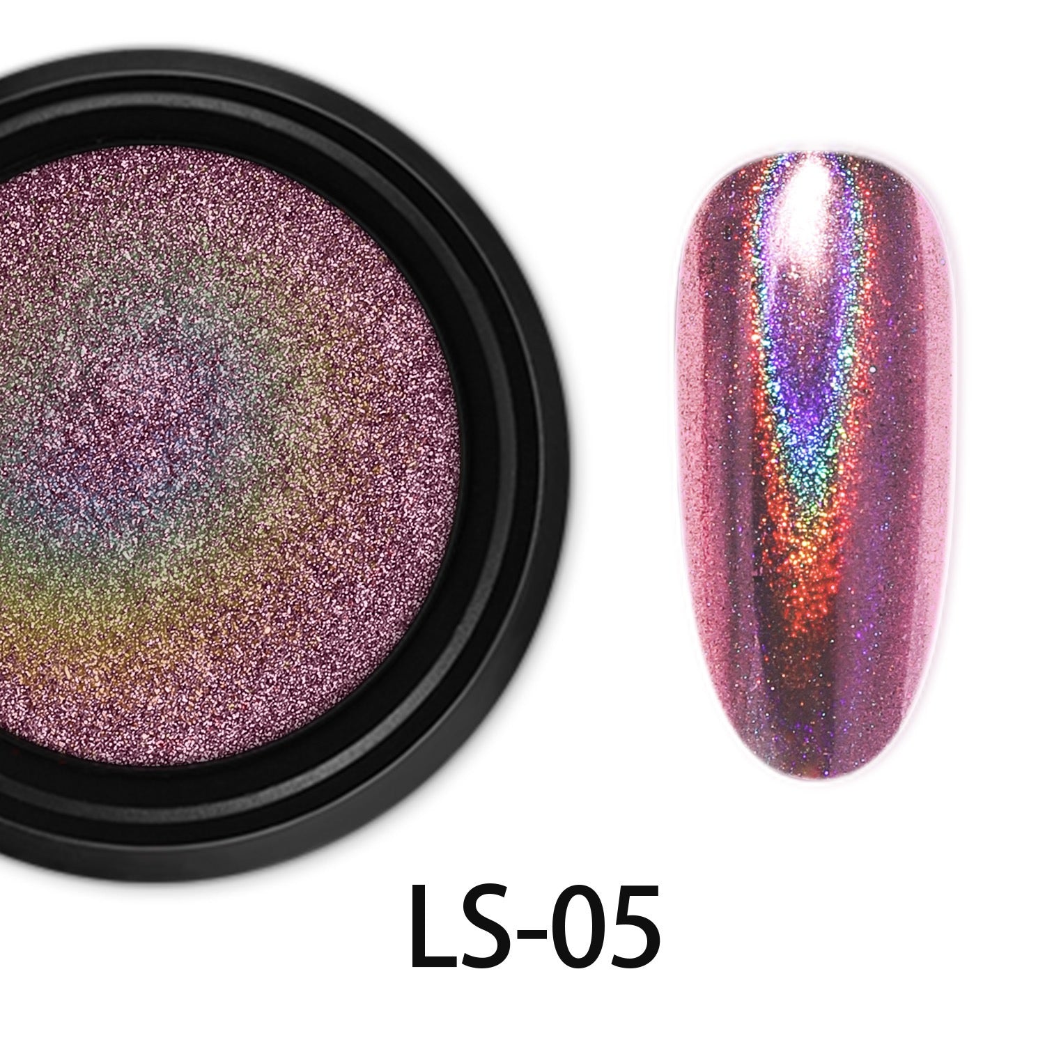 ShesColor Nail Powder Magic Kit Mirror Effect Silver Metallic Holographic Dip Nail Powder for Resin Craft & Nail Art Fimo
