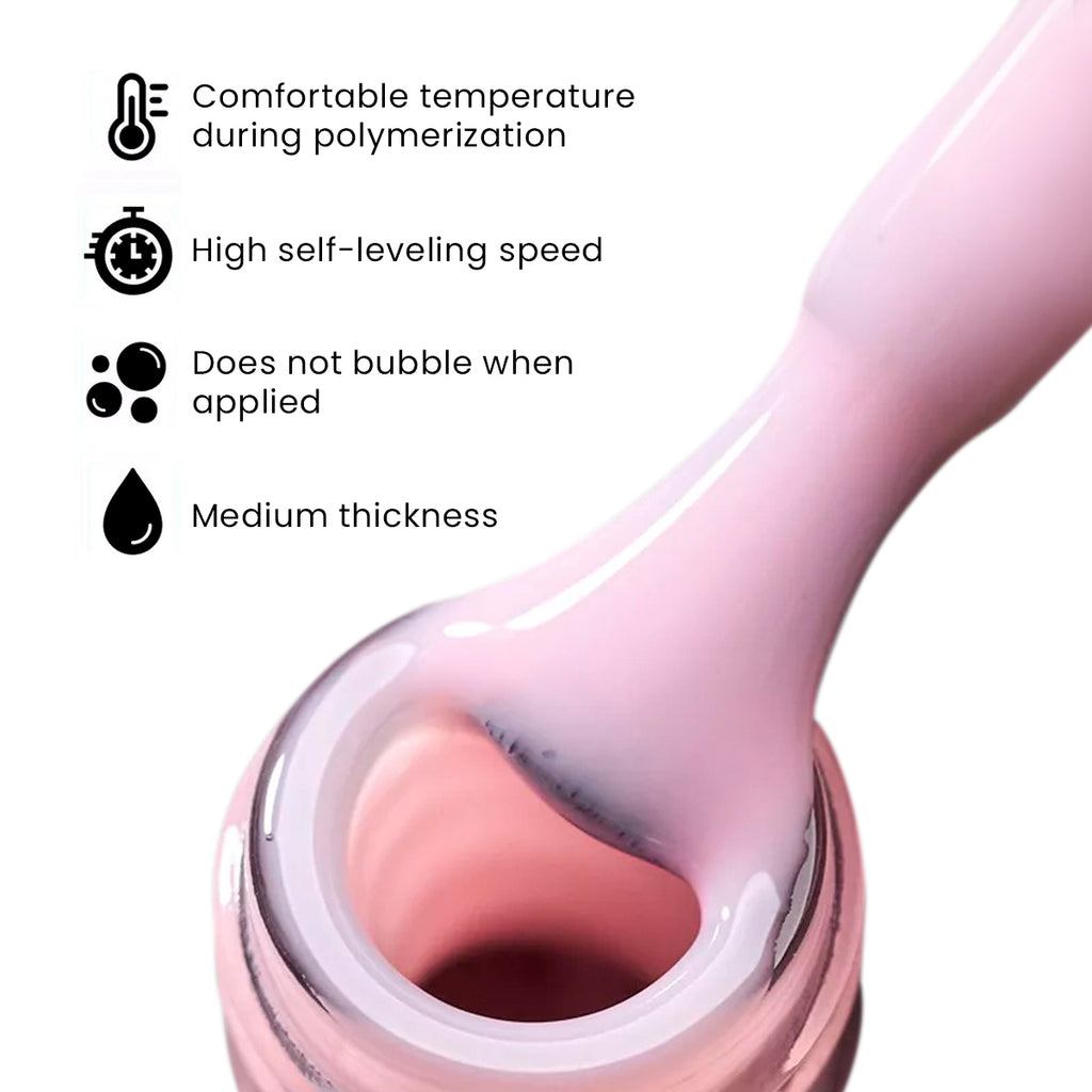 ShesColor 6 in 1 12ml Nail Strengthener Rubber Gel Nail Polish Builder Nail Extension