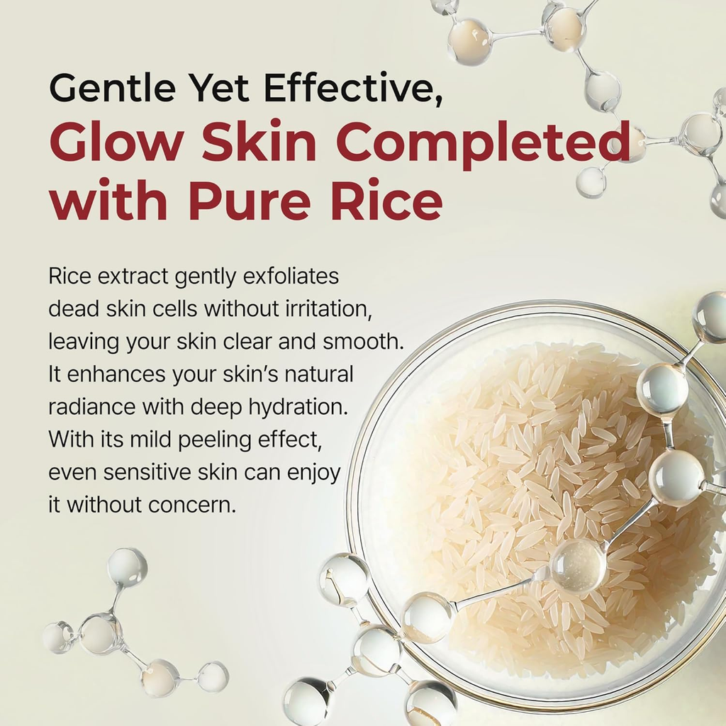 SHES COLOR Rice Exfoliation Serum – Rice Bran Water & Niacinamide Gentle Peeling Serum, 40ml