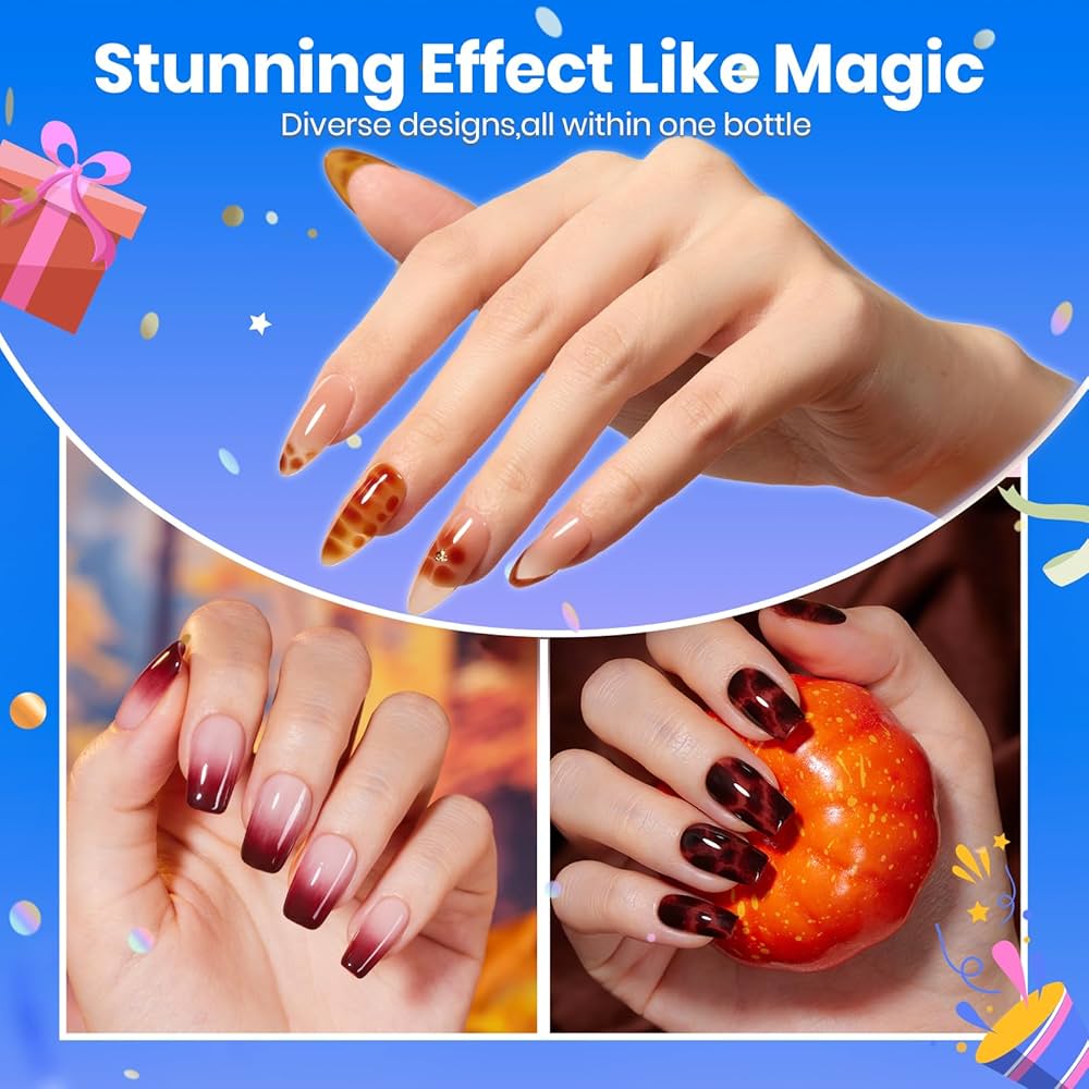 ShesColor Blooming Gel 12ml Clear Uv Led Blossom Fall Halloween Nails Gel Polish