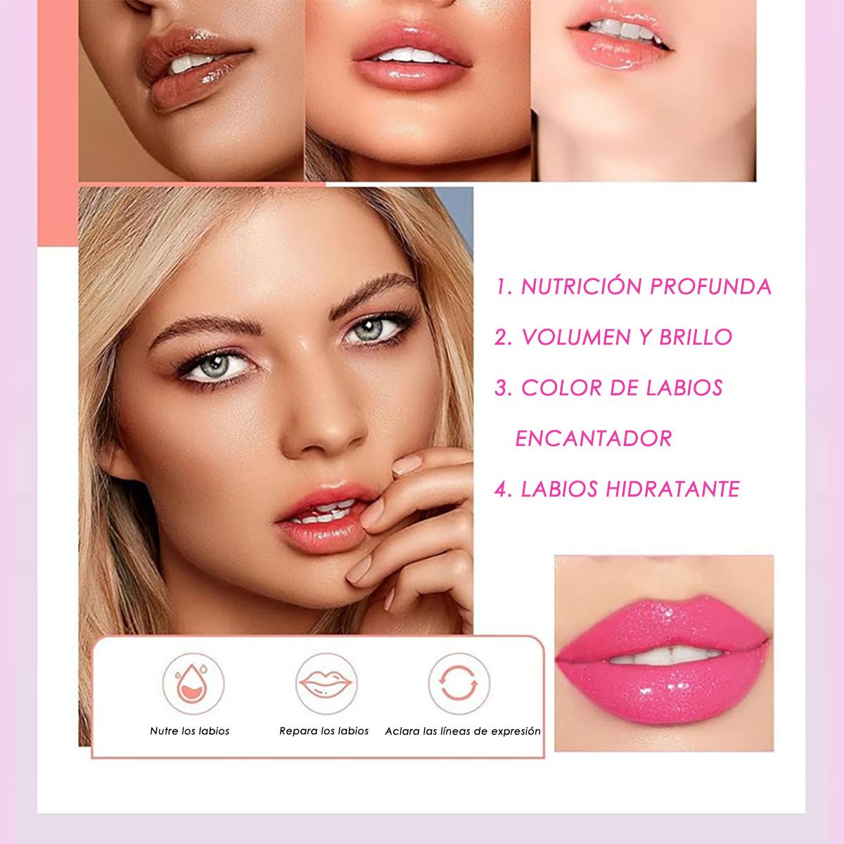 SHES COLOR Thermochromic Color-Changing Lip Oil – Hydrating Glossy Pink Lip Tint, 8.5ml