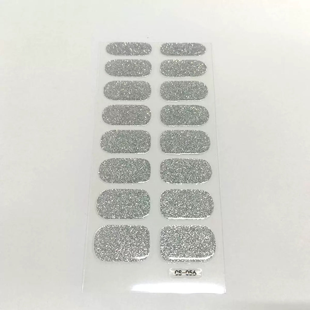 ShesColor Uv Gel Hot Selling Long Lasting Full Gel Nail Sticker Semi Cured Gel Nail Wraps Press On Nails