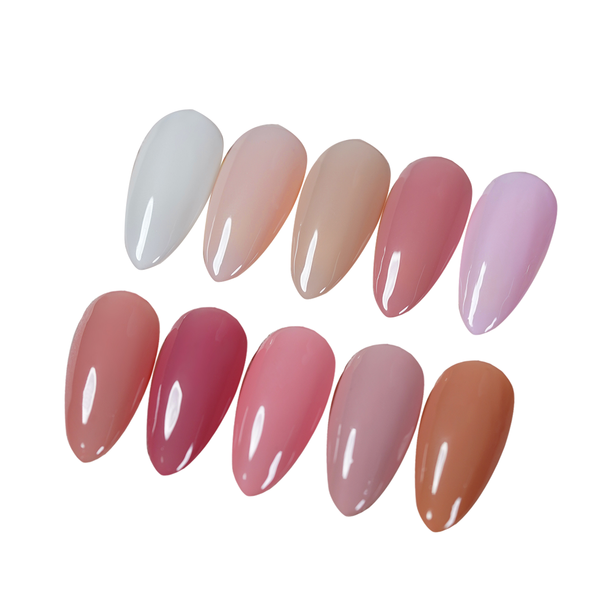 ShesColor 10 PCS Gel Nail Polish Set-10 Colors Gel Polish Kit Base Coat Glossy Matte and Glitter Top Coat Nail Polish Set Green Blue Red Pink Collection Gifts for Women