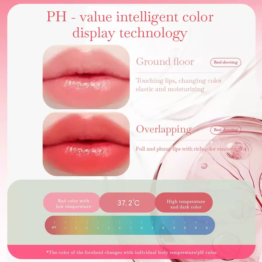 SHES COLOR Thermochromic Color-Changing Lip Oil – Hydrating Glossy Pink Lip Tint, 8.5ml