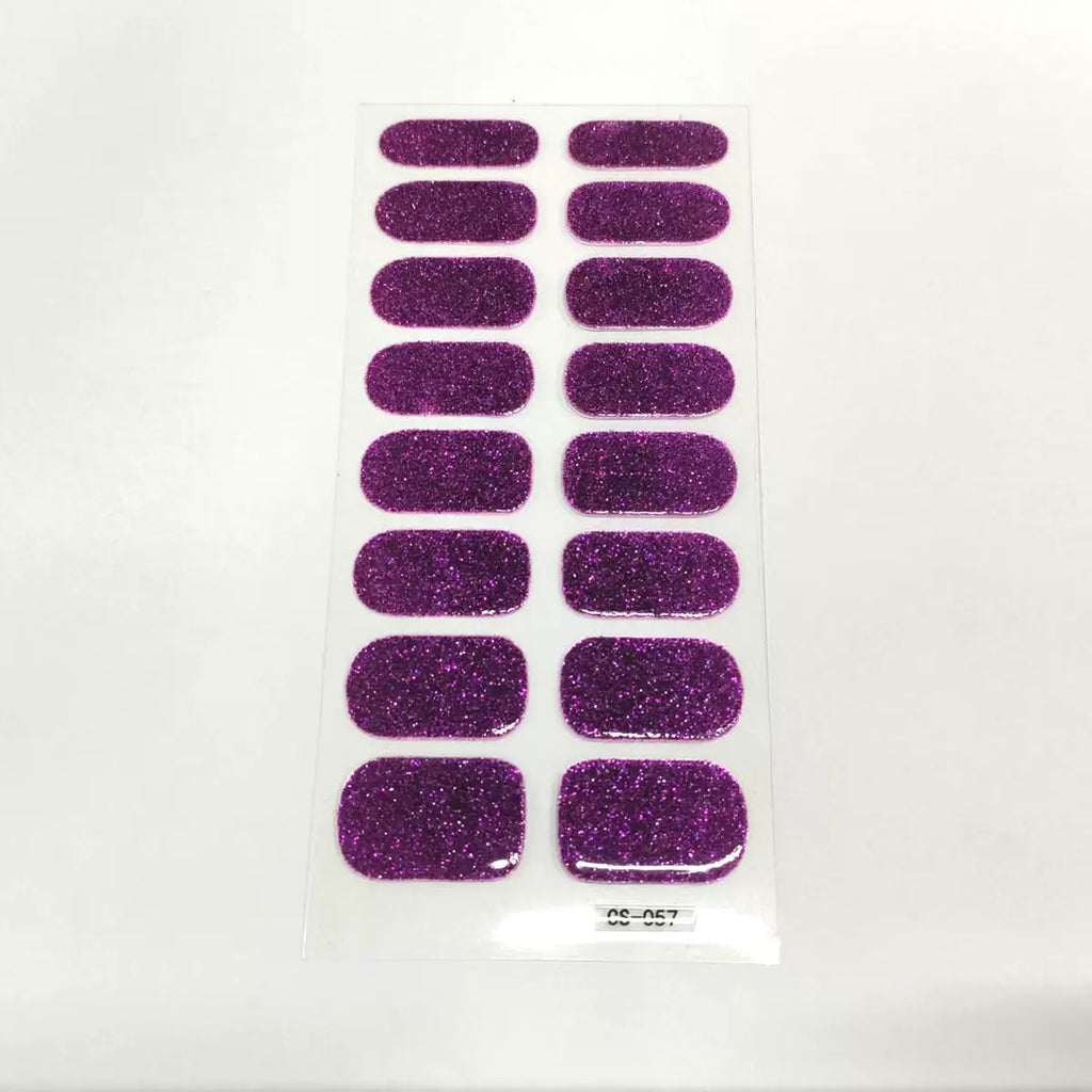 ShesColor Uv Gel Hot Selling Long Lasting Full Gel Nail Sticker Semi Cured Gel Nail Wraps Press On Nails