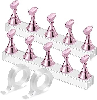 ShesColor Nail Stand Acrylic Nail Art Display Stand Practice Nail Holder