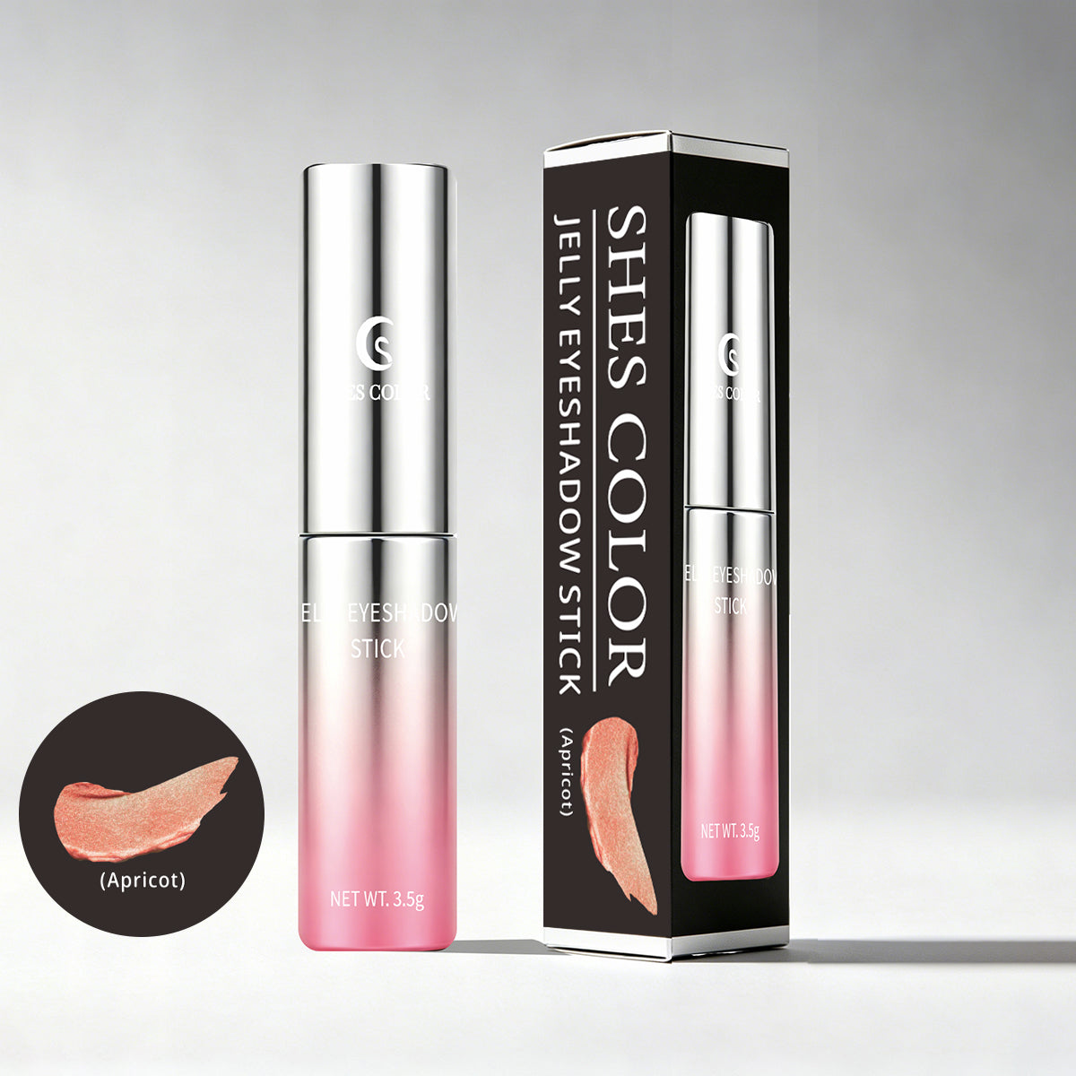 SHES COLOR Jelly Eyeshadow Stick – High-Shine Shimmer Cream Eyeshadow, 3.5g