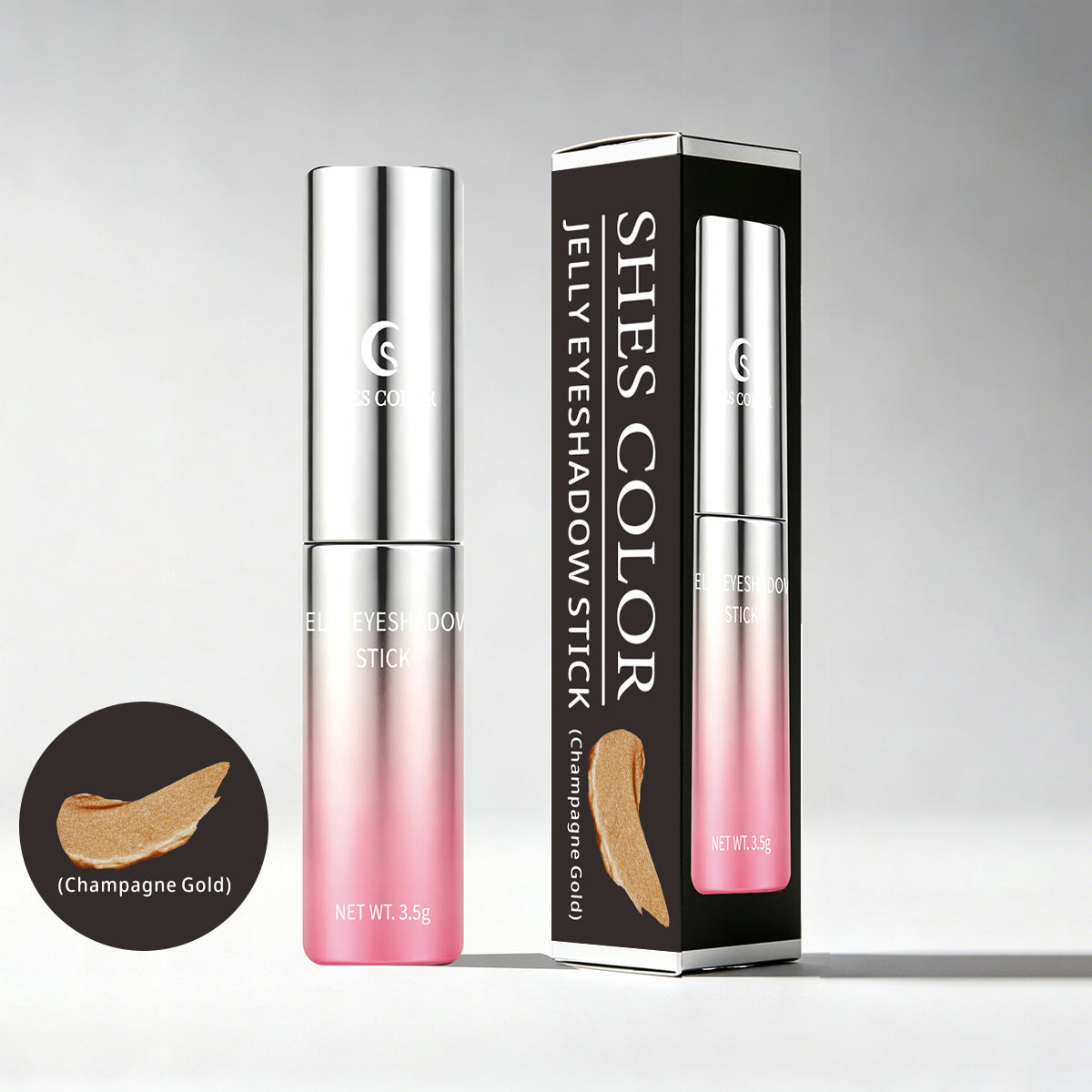 SHES COLOR Jelly Eyeshadow Stick – High-Shine Shimmer Cream Eyeshadow, 3.5g