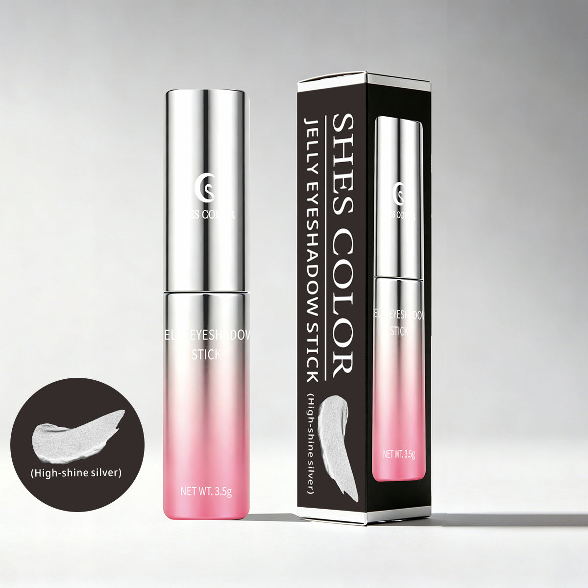 SHES COLOR Jelly Eyeshadow Stick – High-Shine Shimmer Cream Eyeshadow, 3.5g