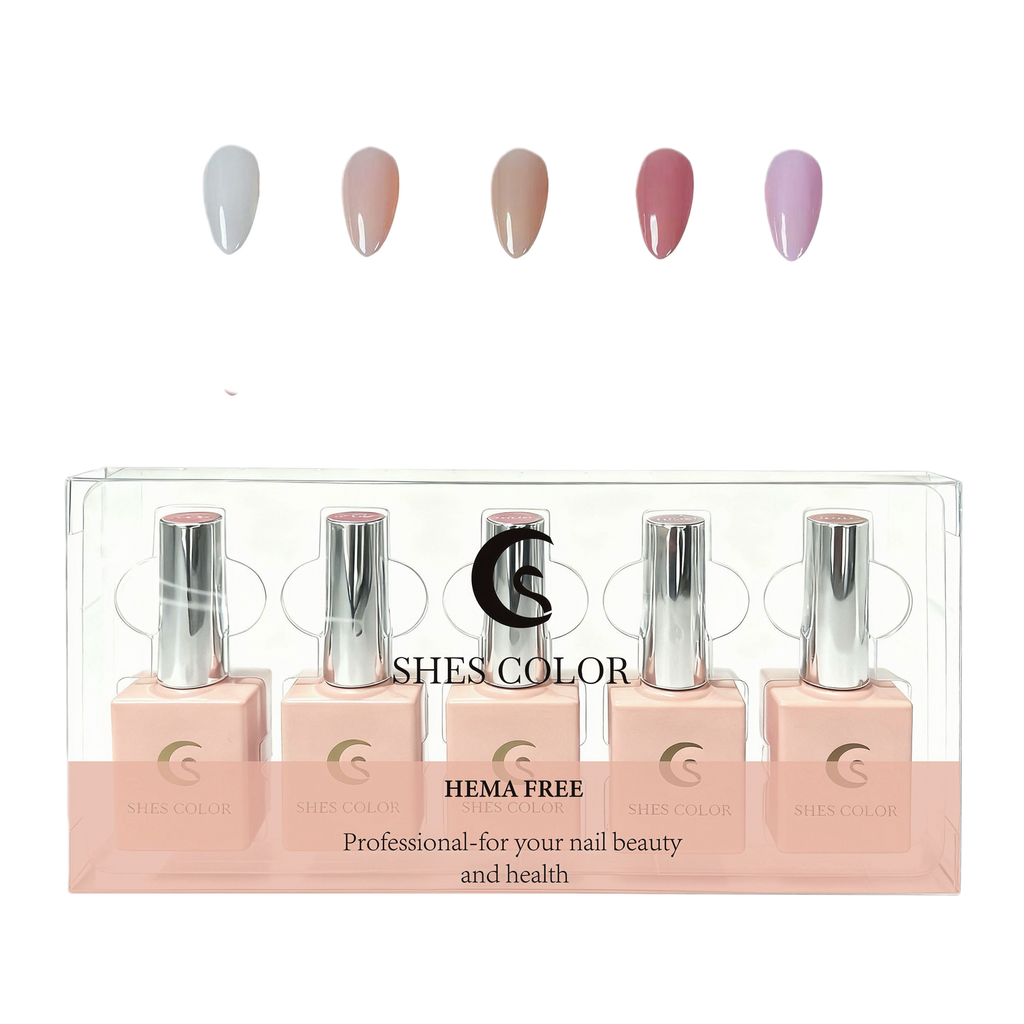 ShesColor 12 ML Gel Nail Polish Set 5 Pcs Nail Manicure Salon DIY