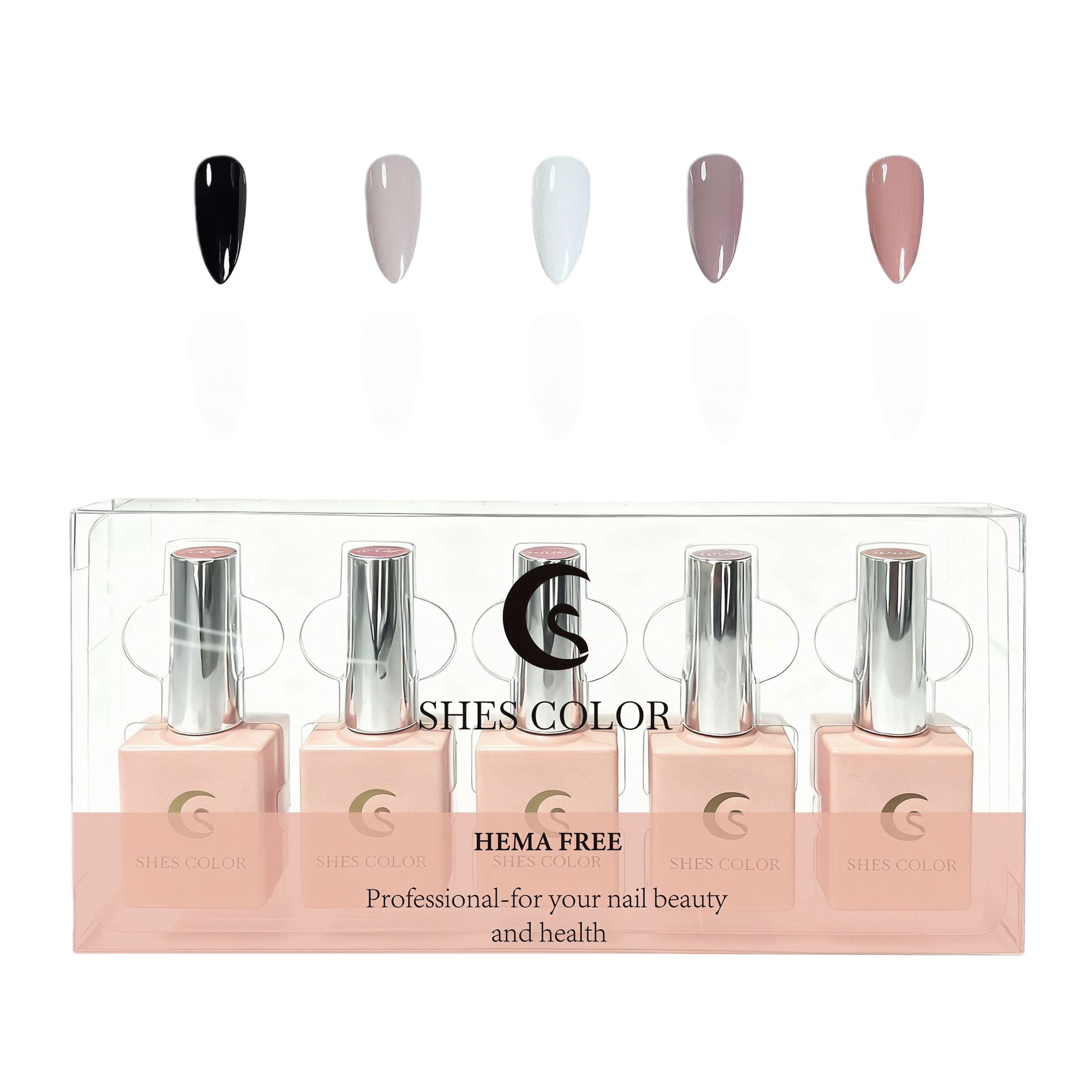 ShesColor 12 ML Gel Nail Polish Set 5 Pcs Nail Manicure Salon DIY