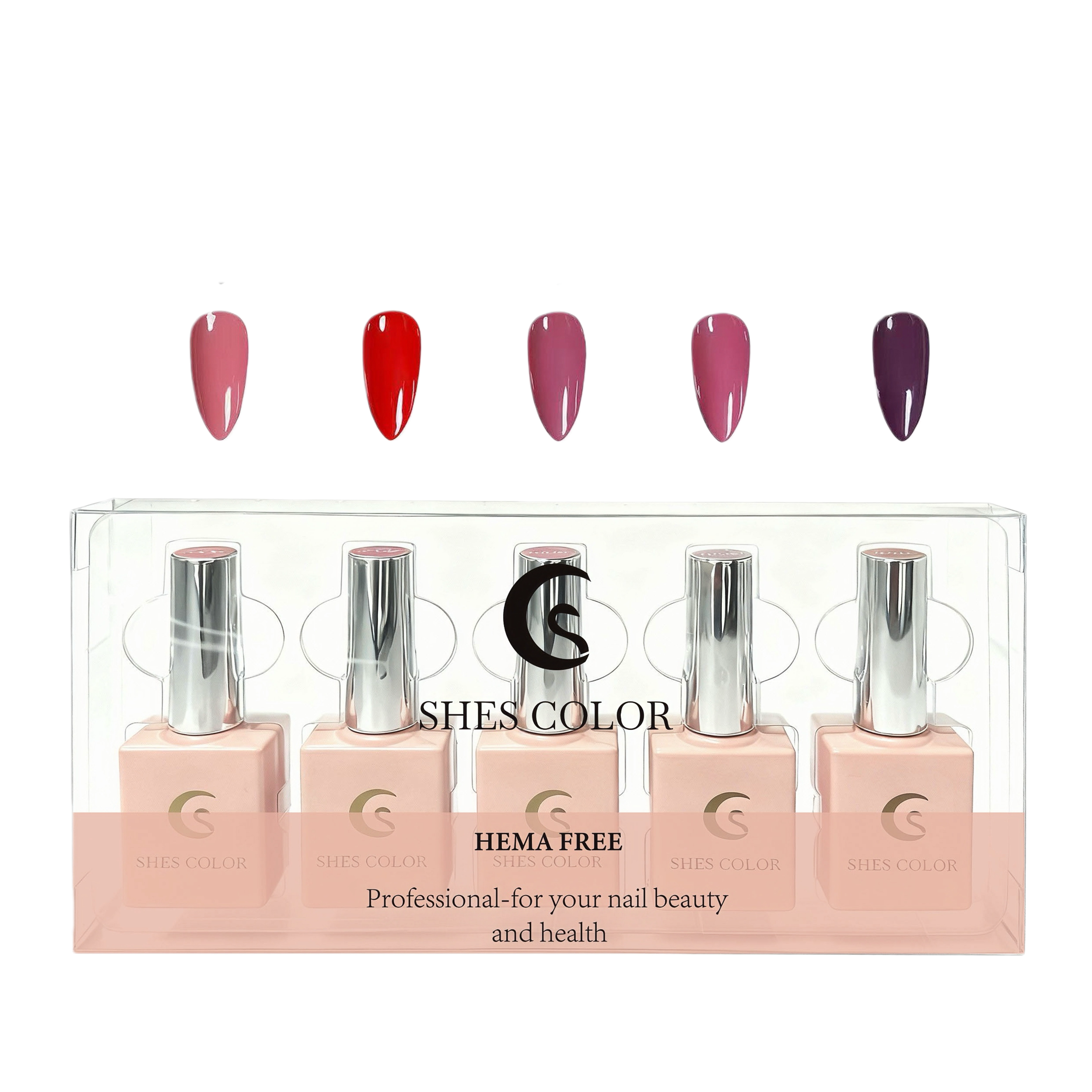 ShesColor 12 ML Gel Nail Polish Set 5 Pcs Nail Manicure Salon DIY