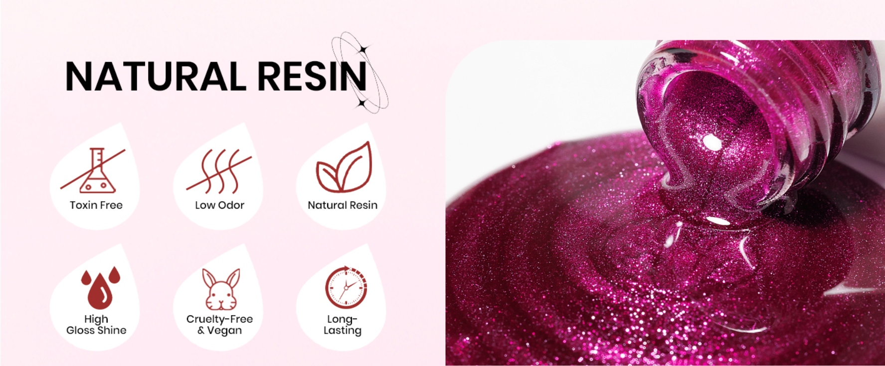 ShesColor 12ml 3 Pcs a Set Red Cat Eye Gel Nail Polish