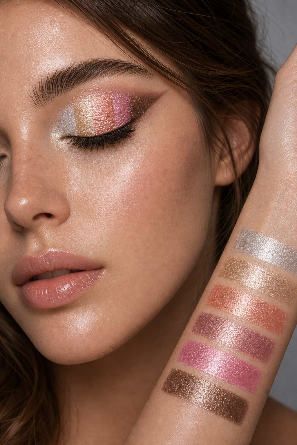 SHES COLOR Jelly Eyeshadow Stick – High-Shine Shimmer Cream Eyeshadow, 3.5g