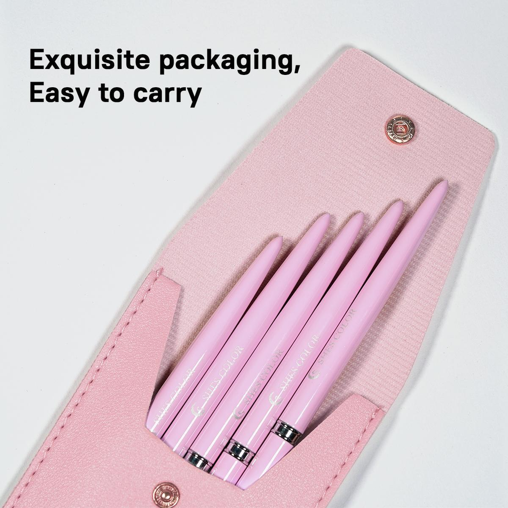 ShesColor 5pcs Nail Art Brushes Set, Nail Brush kit