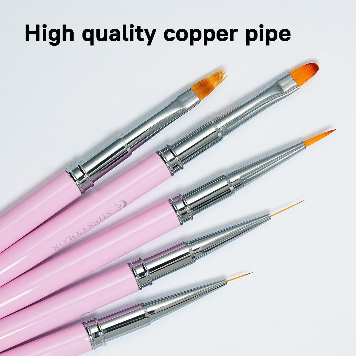 ShesColor 5pcs Nail Art Brushes Set, Nail Brush kit