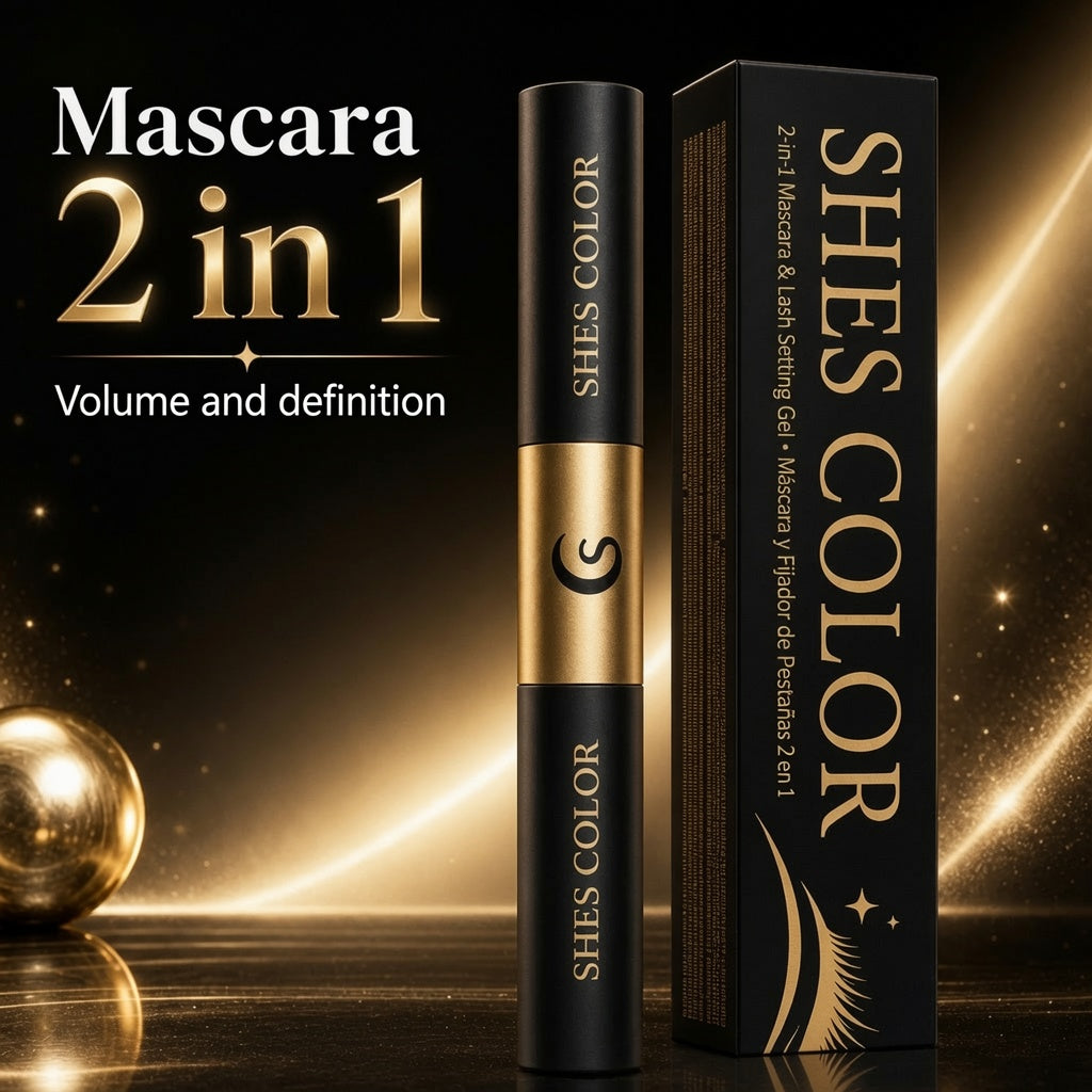 SHES COLOR 2-in-1 Dual-Ended Mascara – Volumizing & Defining Waterproof Lash Mascara