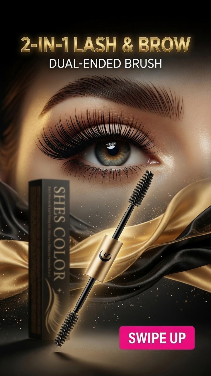 SHES COLOR 2-in-1 Dual-Ended Mascara – Volumizing & Defining Waterproof Lash Mascara